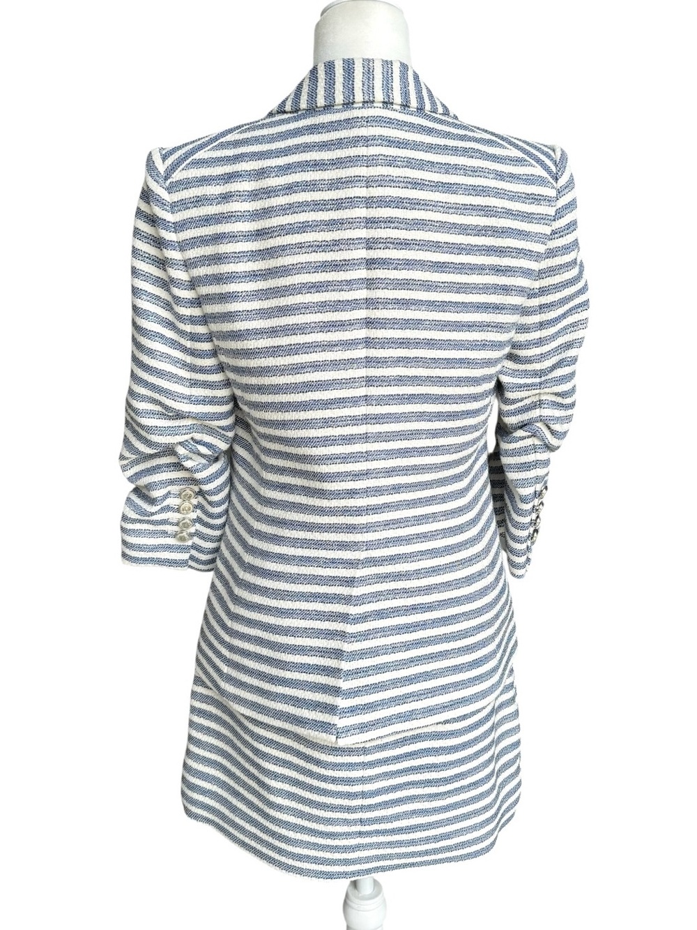 🆕 Veronica Beard Ryland Tweed Metallic Striped Skirt Suit Dickey Jacket - Picture 10 of 16